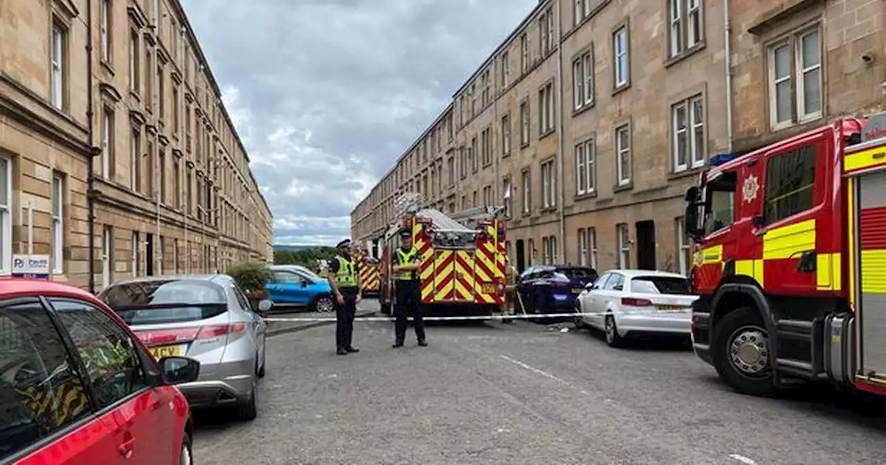 Four people rushed to hospital after fire rips through Glasgow tenement