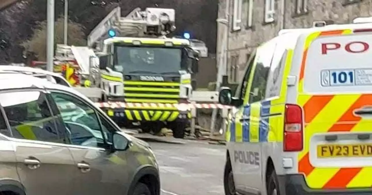 Man rushed to hospital after blaze breaks out at block of flats in Fife