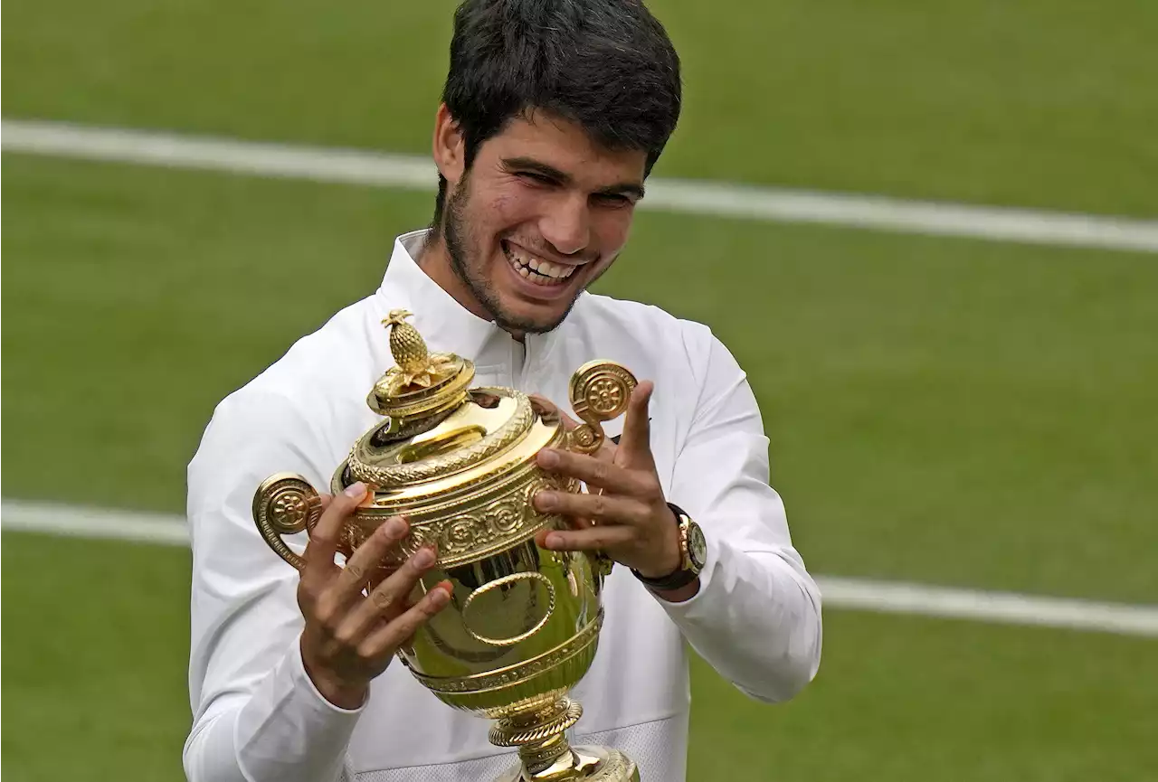 Alcaraz beats Djokovic in 5 sets to win Wimbledon for a second Grand Slam trophy