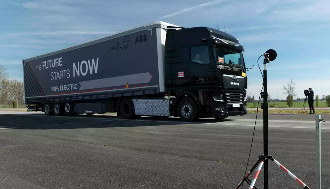 MAN: Elektro-Lkw nur etwa halb so laut wie vergleichbarer Diesel-Truck