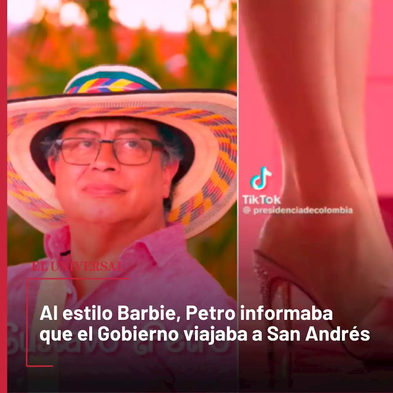 Al estilo Barbie, Petro informaba que el Gobierno viajaba a San Andrés