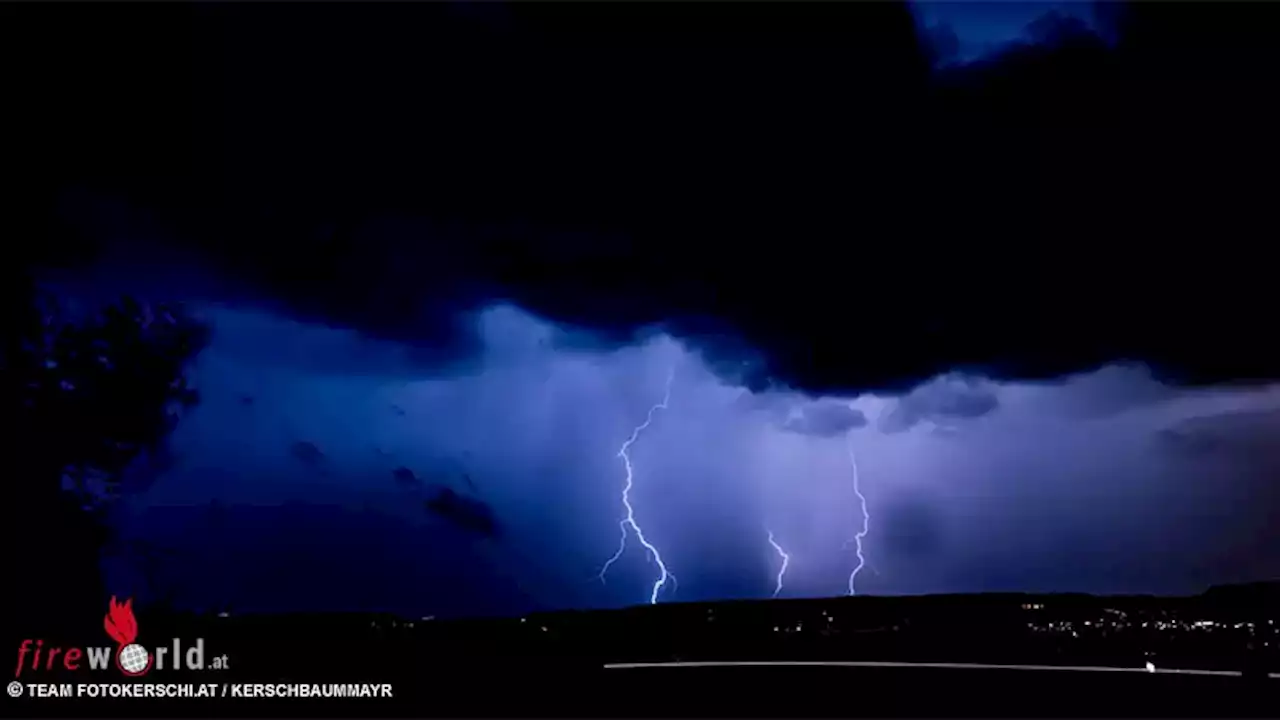 Oö: Großflächiger Stromausfall und etwa 150 Einsätze der Feuerwehren nach heftigem Gewitter am 16. Juli 2023