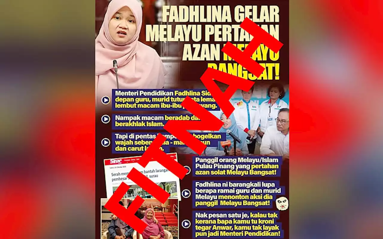 Fadhlina beri 24 jam, mahu penyebar mohon maaf; tarik balik poster fitnah