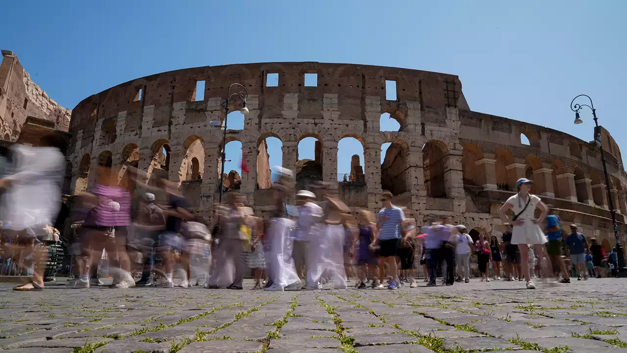 Swiss teen filmed defacing Rome’s ancient Colosseum weeks after British tourist caught engraving names on wall