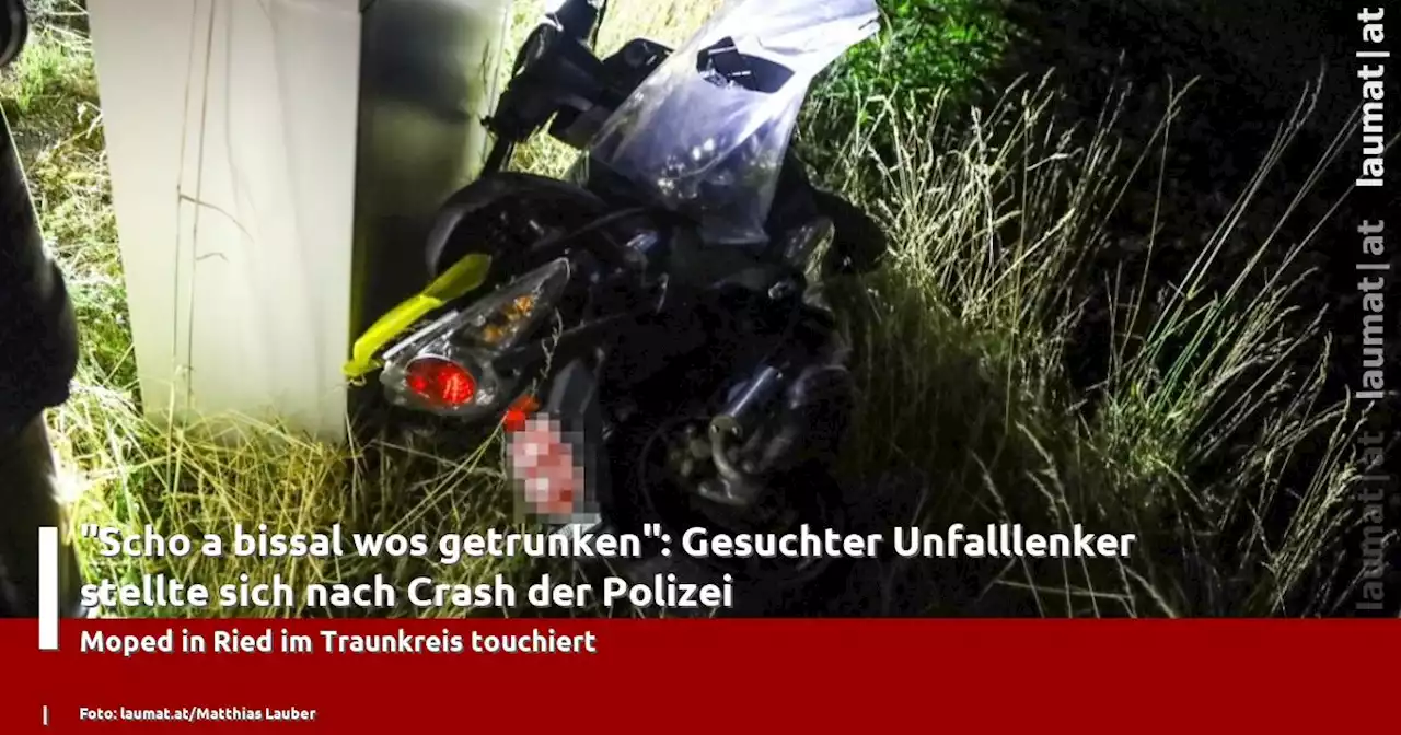 'Scho a bissal wos getrunken': Gesuchter Unfalllenker stellte sich nach Crash der Polizei | laumat|at