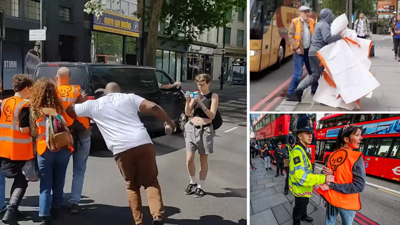 Met arrest 20 eco-protesters after Just Stop Oil carry out plot to 'paralyse' London with biggest ever slow-march