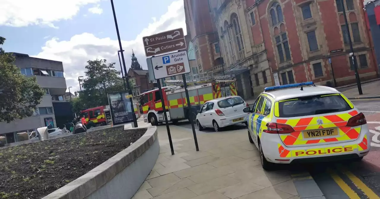 Live as police storm Sheffield car park with huge cordon in place