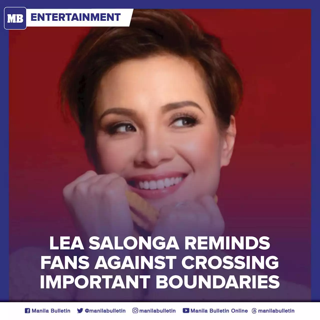 Lea Salonga reminds fans against crossing important boundaries