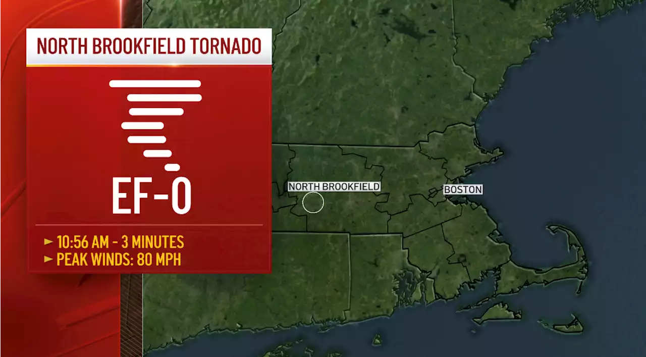 Tornado touched down in Massachusetts on Sunday morning