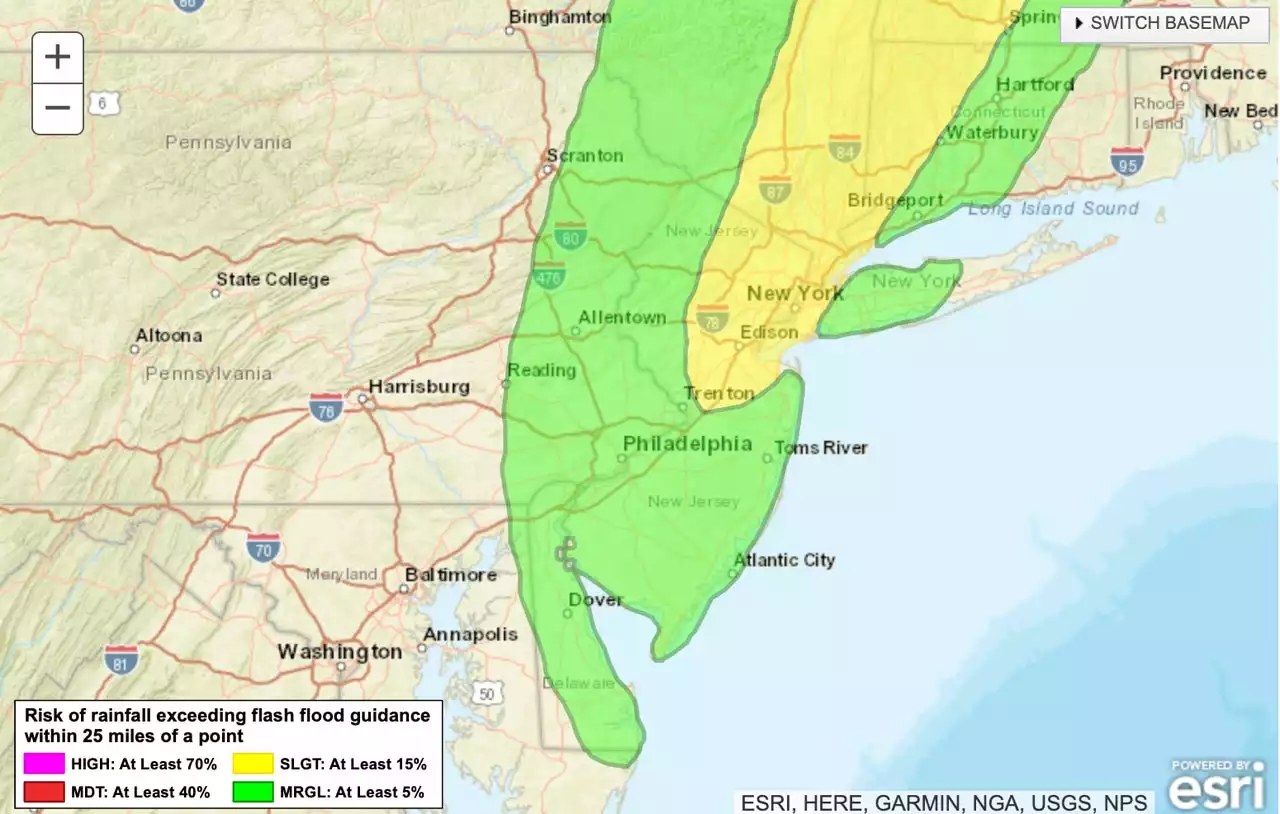 More rain, thunderstorms in N.J. forecast this week after stormy weekend