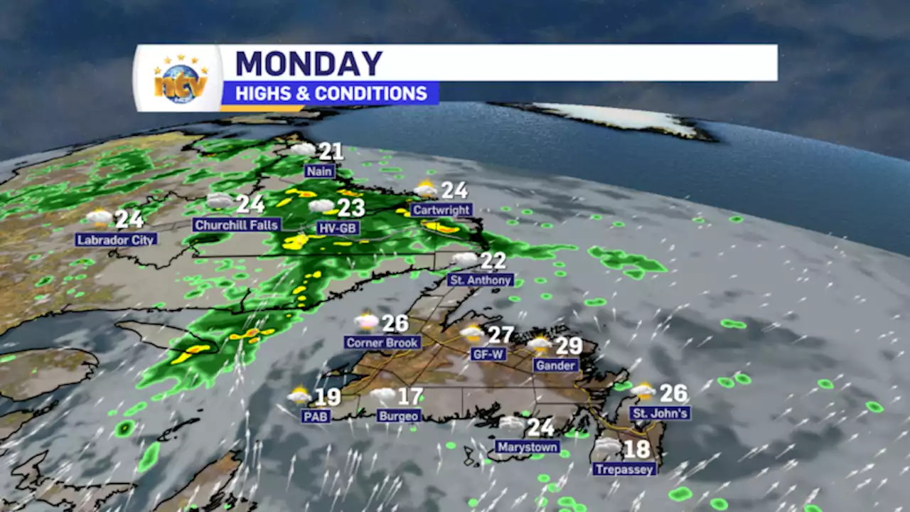 Going to be a hot and humid Monday for many areas of N.L.