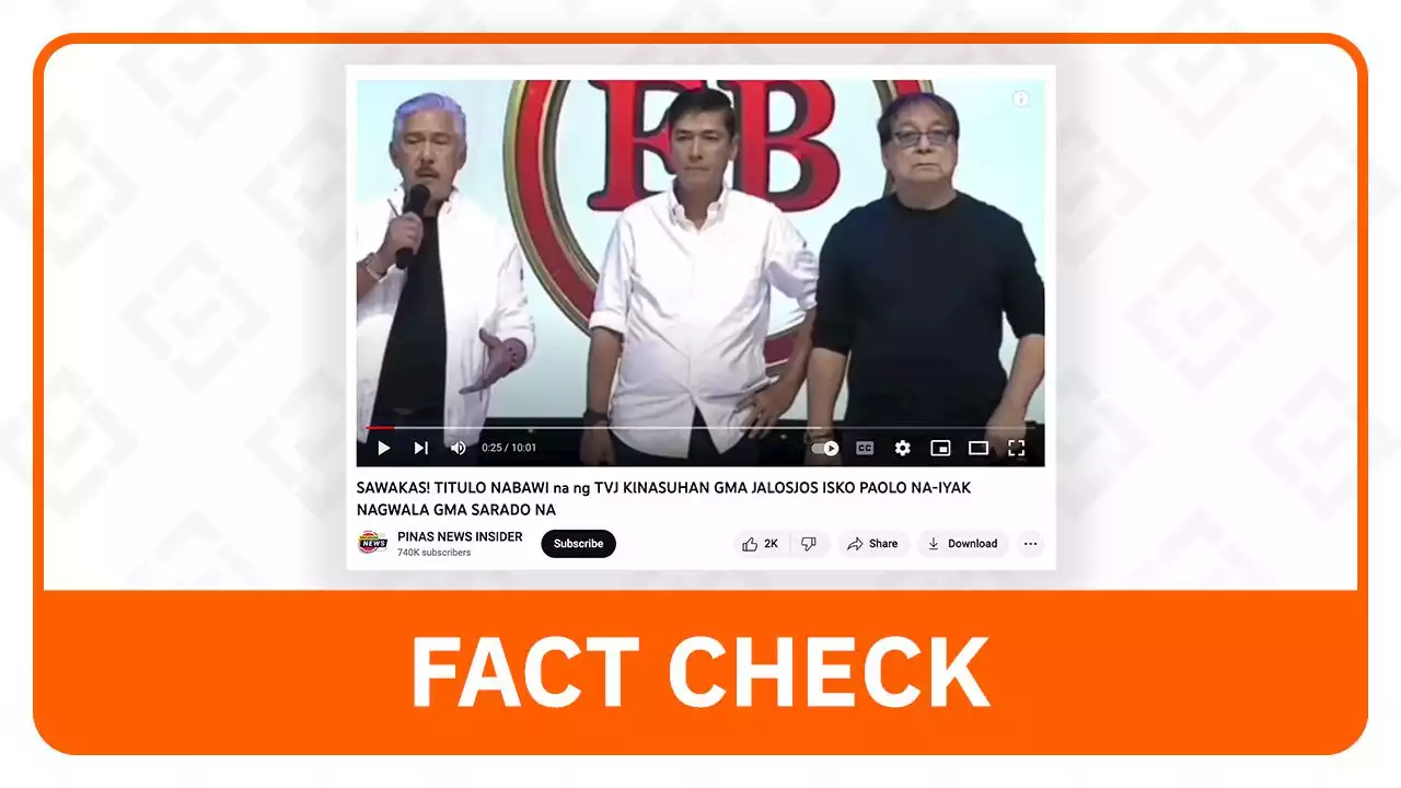 FACT CHECK: Titulong “Eat Bulaga” hindi pa nababawi ng TVJ