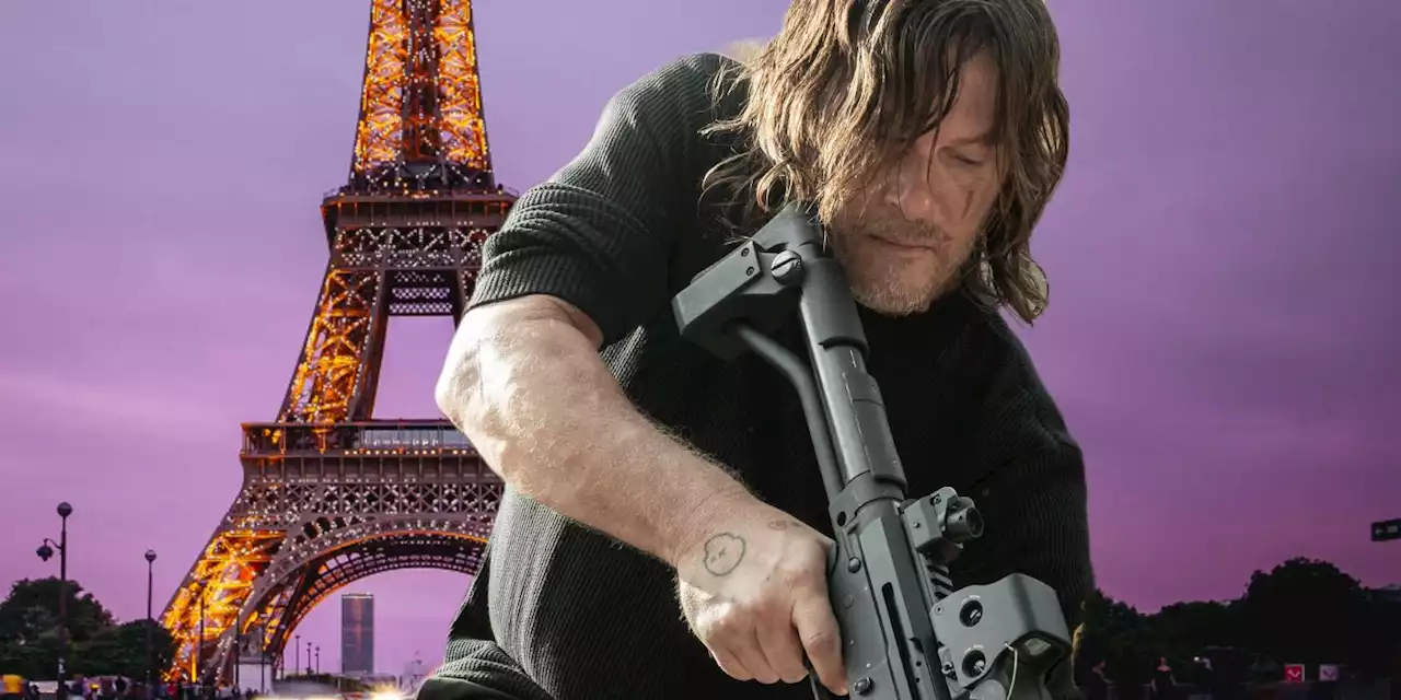 Daryl Fights Off A Zombie As The Eiffel Tower Looms In Eerie Walking Dead Spinoff Fan Poster