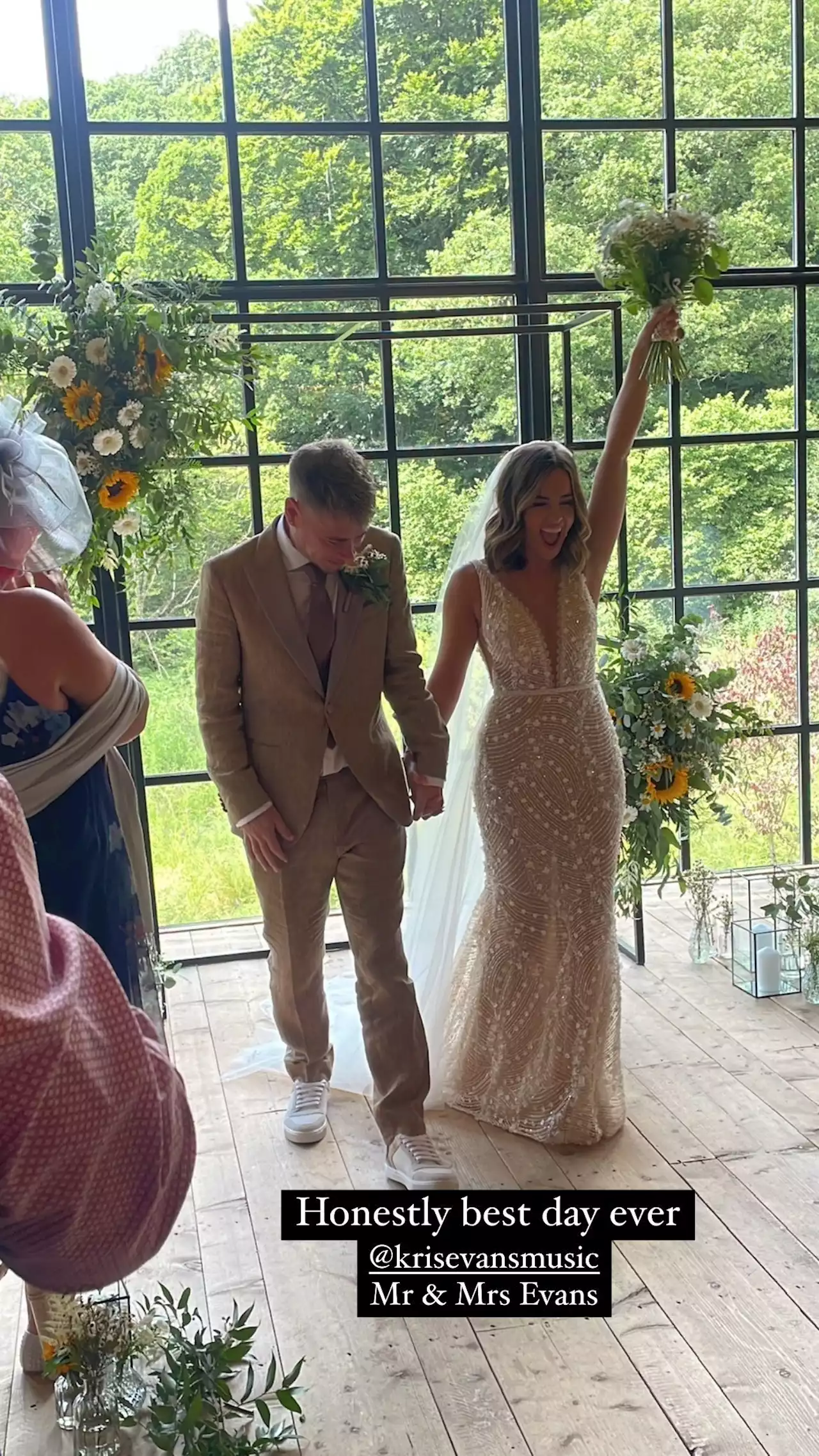 Coronation Street star Georgia May Foote stuns in plunging wedding gown as she ties the knot with fiancé