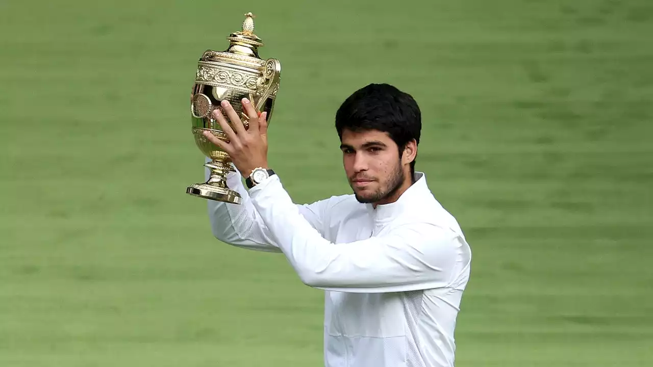 After a Grueling Five-Set Match, Carlos Alcaraz Defeats Novak Djokovic for His First Wimbledon Title