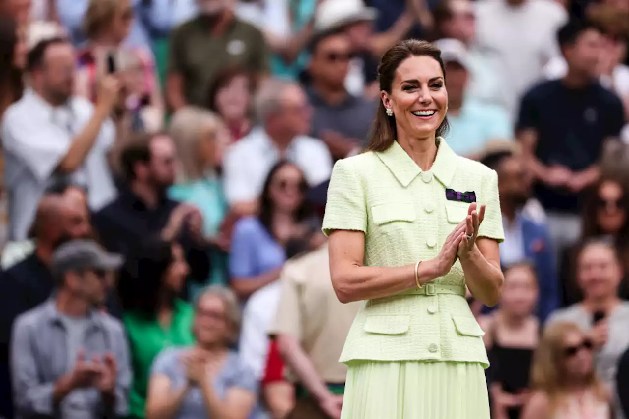 Kate Middleton Goes Green for Wimbledon 2023 Final in Self-Portrait and Roland Mouret Midi Dresses