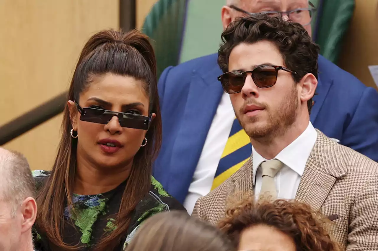 Priyanka Chopra Goes Abstract in Sleeveless Dress with Ruffles While Attending Wimbledon 2023 Final with Nick Jonas