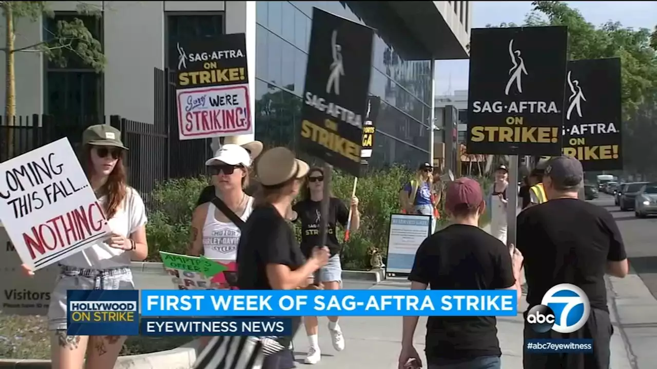 Adam Schiff, Michael Rapaport join SAG-AFTRA picket lines as 1st full week of strike begins