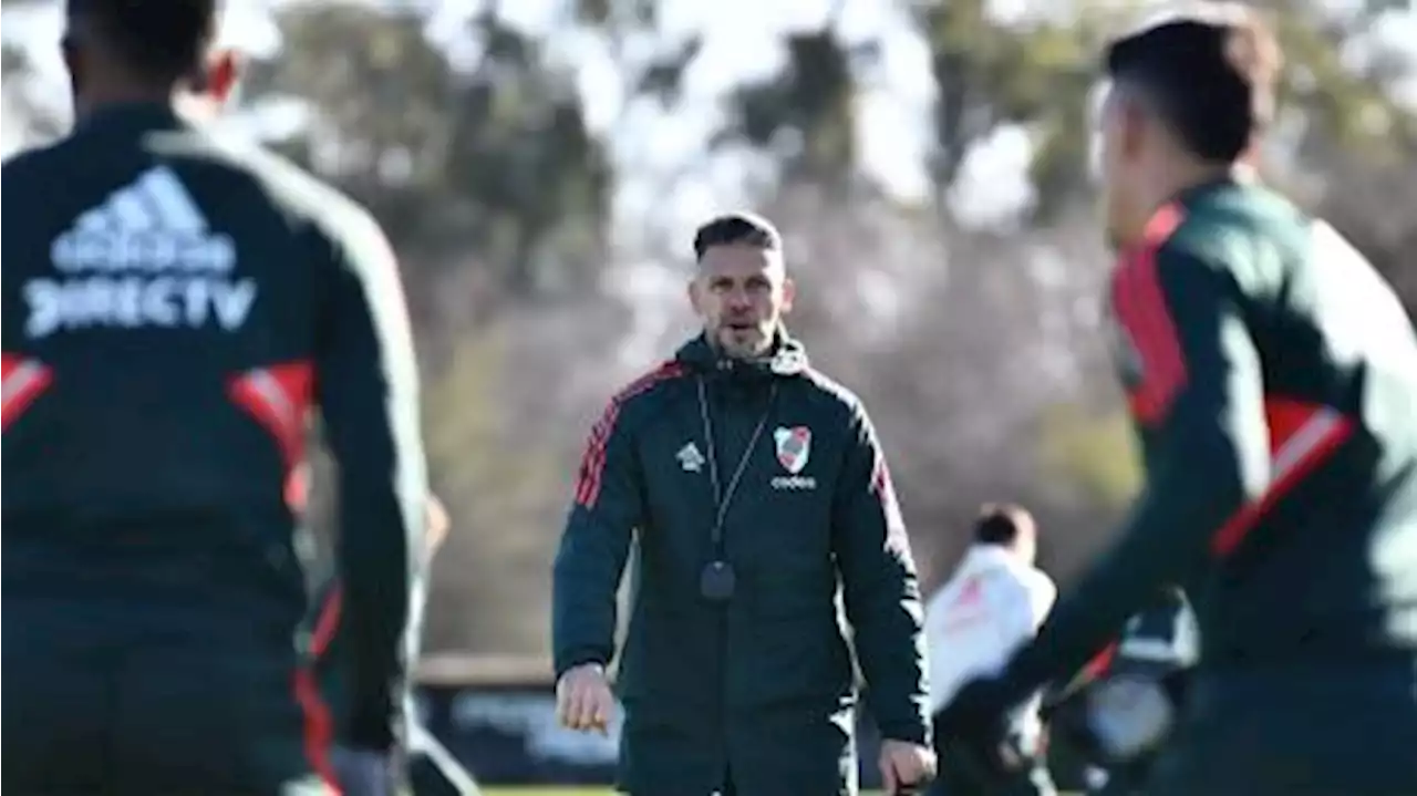 Demichelis sonríe: Funes Mori entrenó con el plantel de River