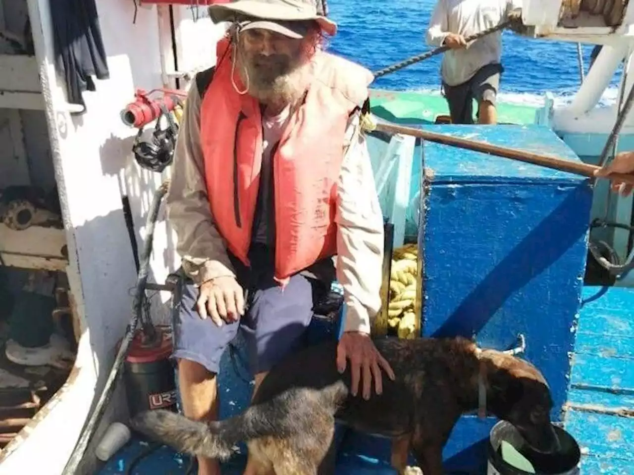 Man and his dog rescued after drifting three months in the Pacific Ocean