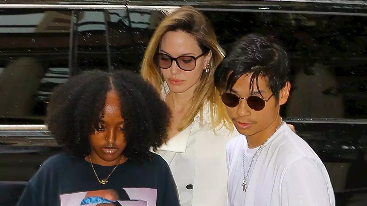 Angelina Jolie Spends Quality Time With Pax and Zahara in NYC