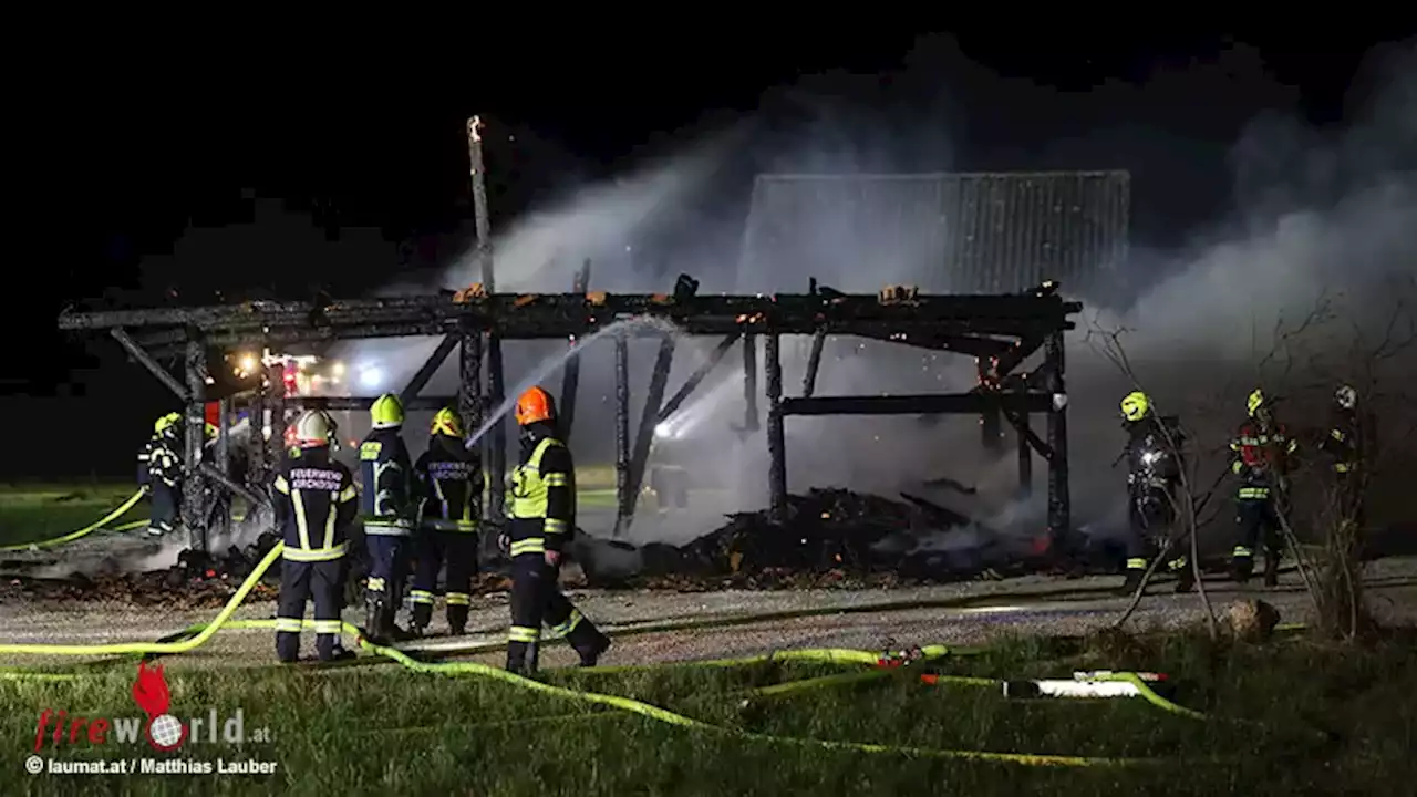 Oö: Sechs Wehren bekämpfen Stadelbrand in Micheldorf