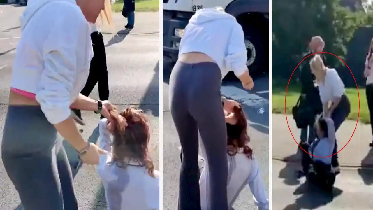 German woman drags radical climate activist by hair for blocking traffic as public's anger mounts