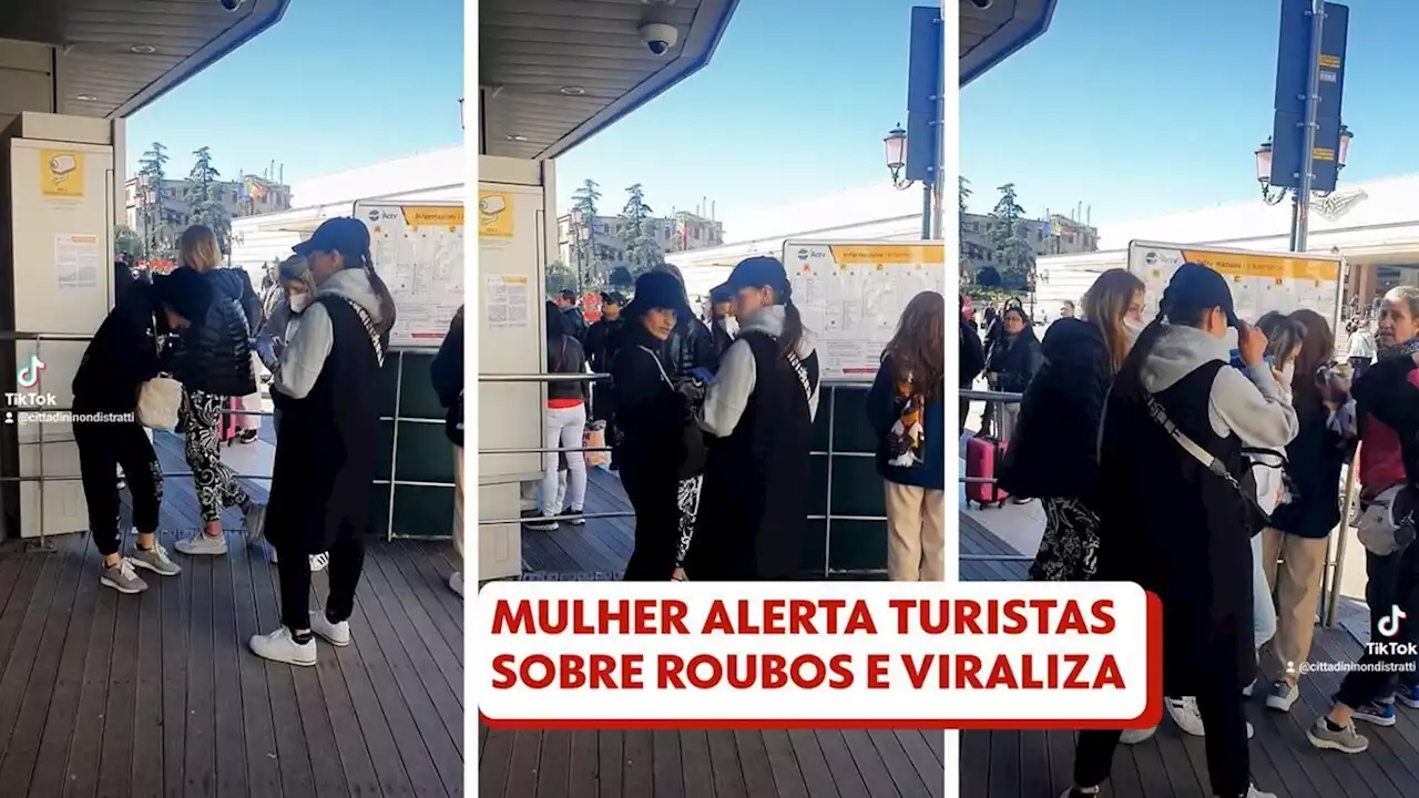 'Attenzione pickpocket': Mulher alertando turistas sobre furtos viraliza na internet