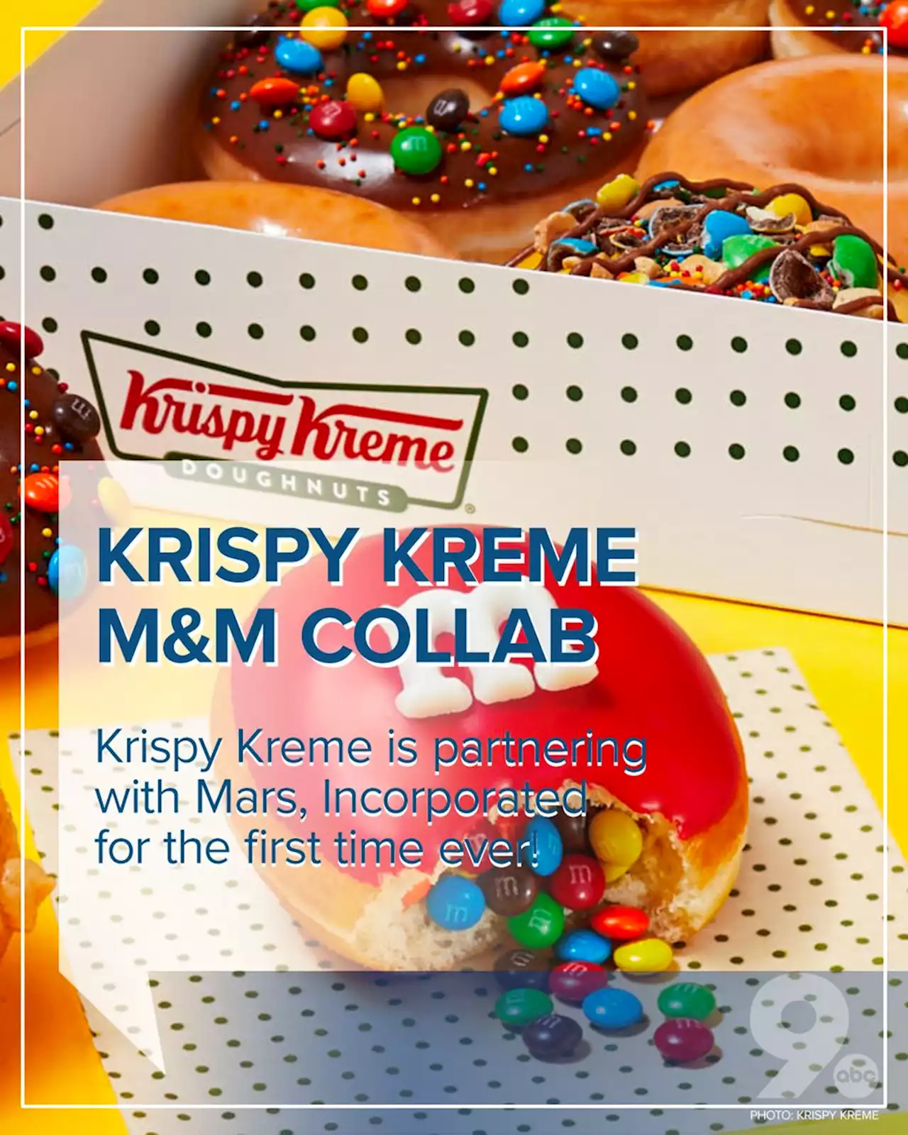 Krispy Kreme has a new collection of doughnuts with M&M’s