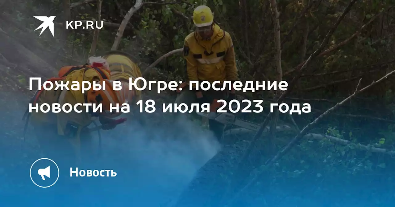 Пожары в Югре: последние новости на 18 июля 2023 года