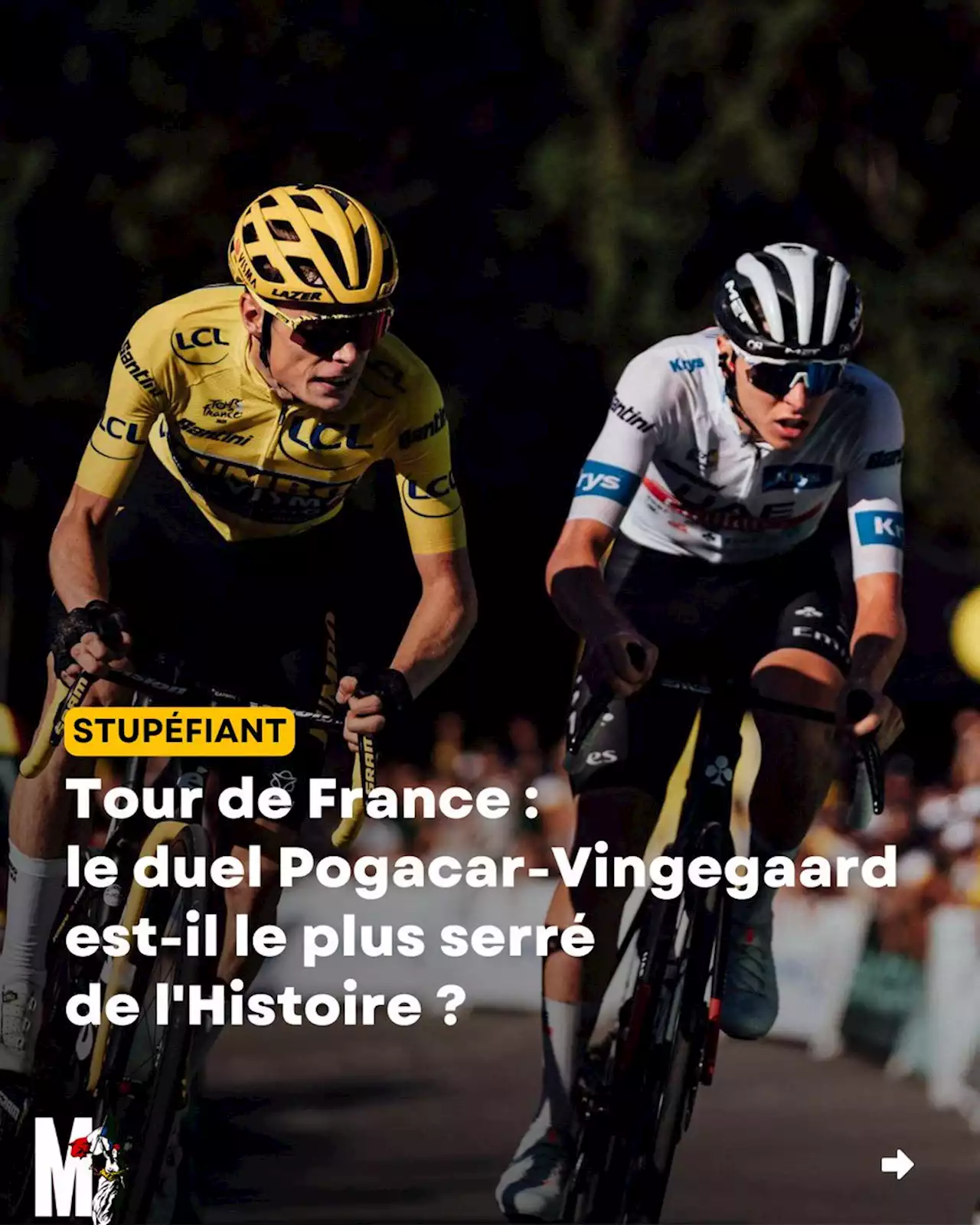 Tour de France : le duel Pogačar-Vingegaard est-il le plus serré de l'Histoire ?