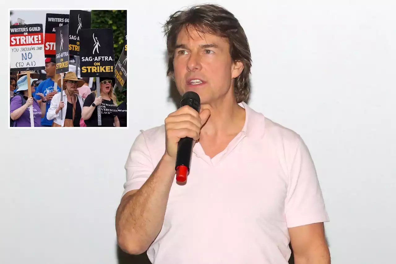 Tom Cruise backs striking actors union in surprise appearance during negotiating session, blasts use of AI