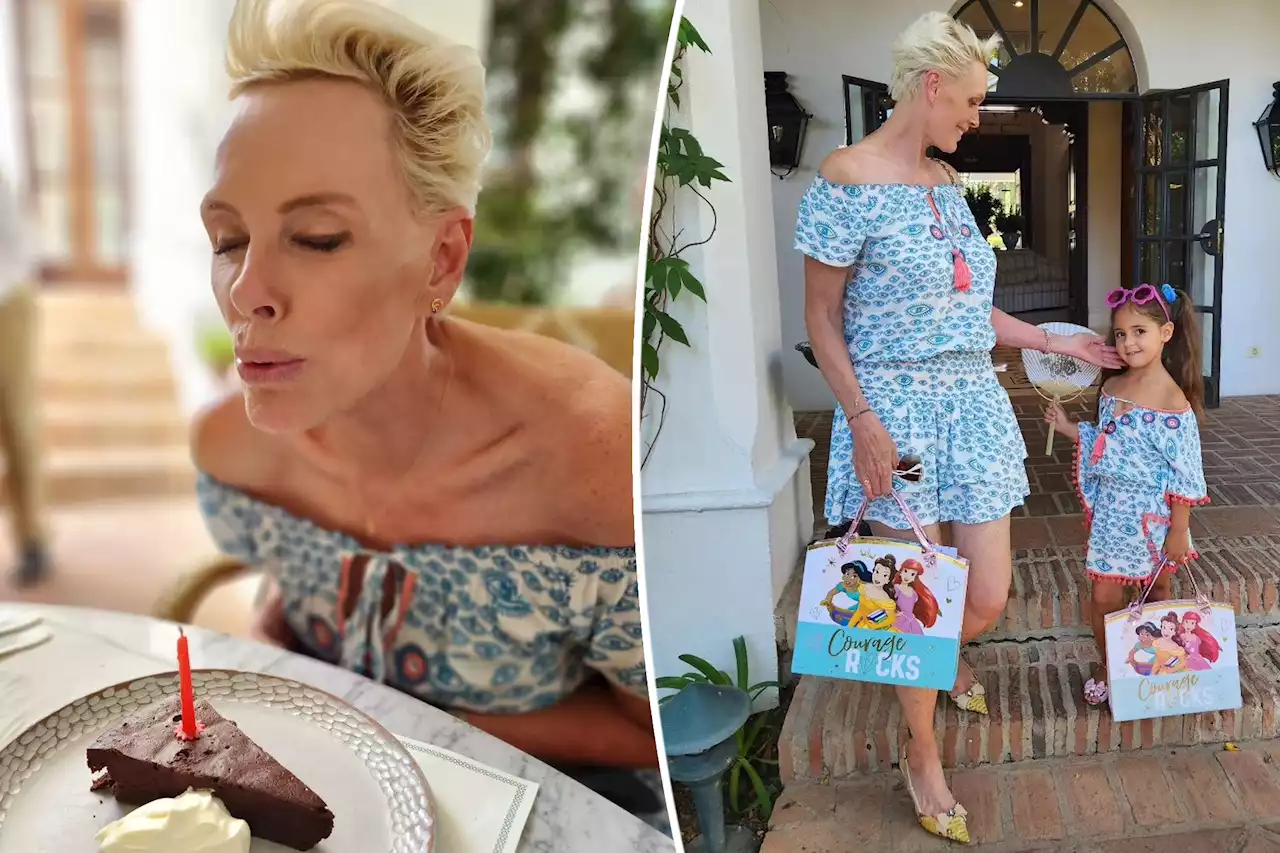 Brigitte Nielsen matches outfits with daughter Frida, 5, to celebrate 60th birthday