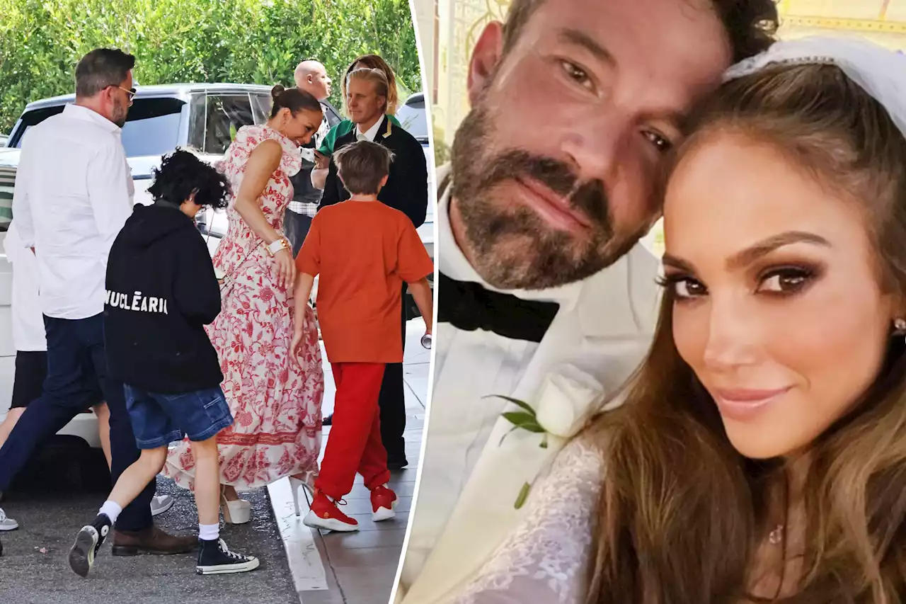 How Ben Affleck and Jennifer Lopez celebrated wedding anniversary with blended family