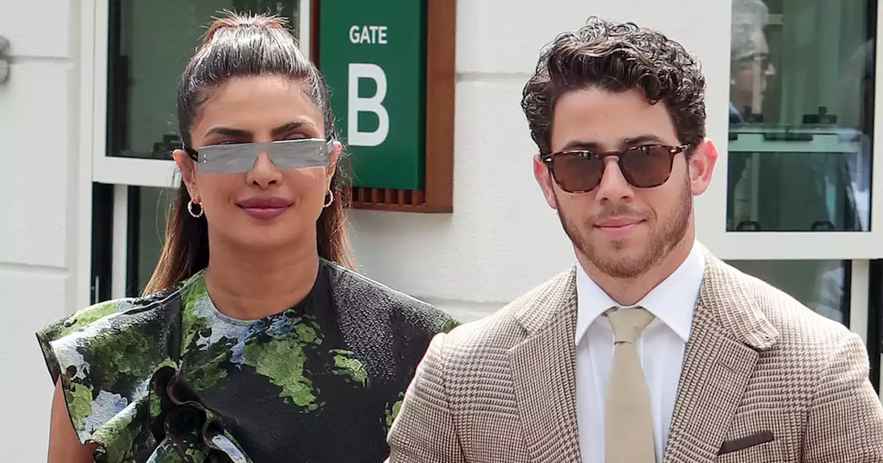 Priyanka Chopra Wears Stiletto Stocking Boots With Nick Jonas at Wimbledon