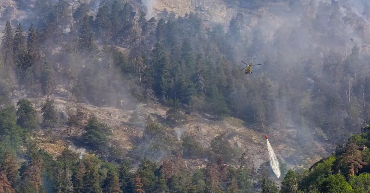 Switzerland fights to contain forest fire near Italy border as winds pick up