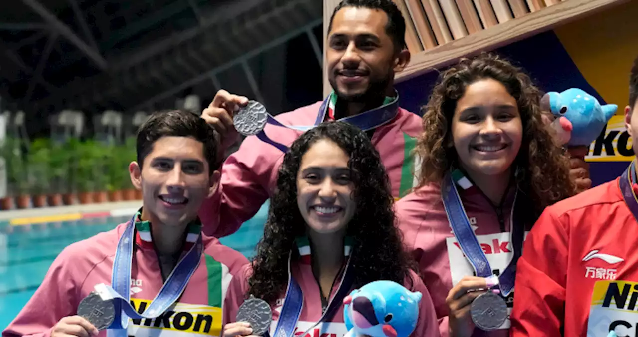 Equipo mixto de clavados da otra medalla de plata a México en el Mundial de Natación