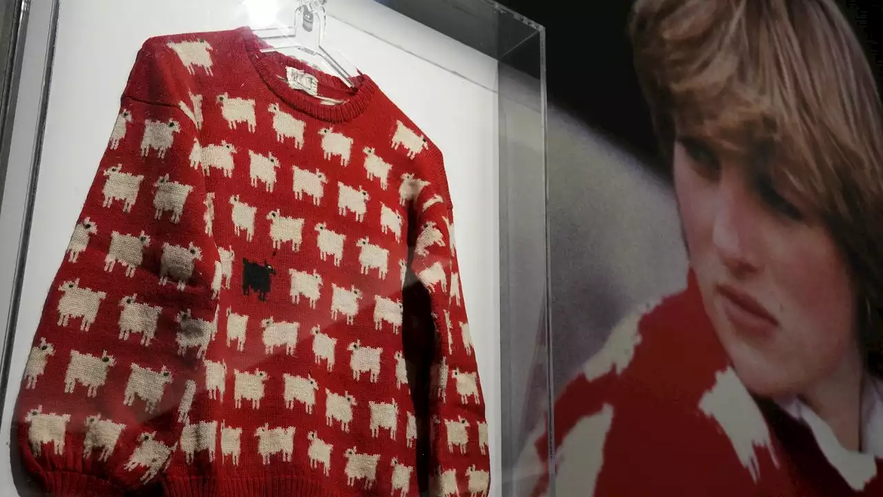 Iconic sheep sweater worn by Princess Diana could fetch $50,000 at auction