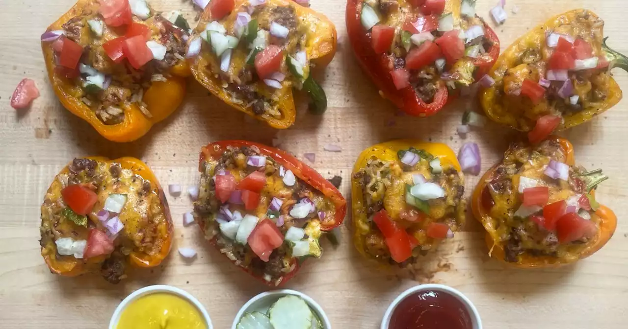 Serve chicken Parmesan stuffed peppers for dinner tonight