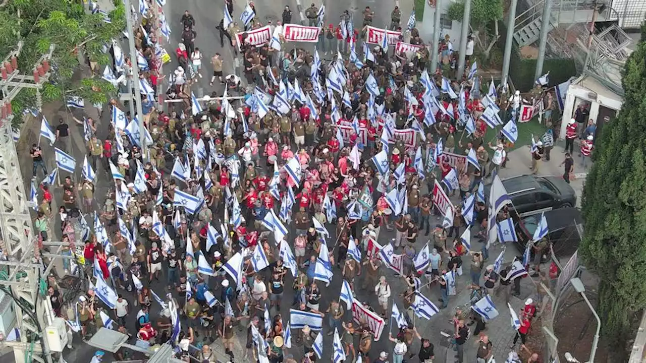 Israelis protest judicial reforms as President Herzog to visit US