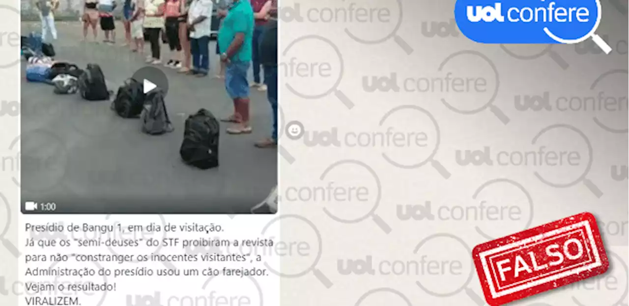 Vídeo não mostra revista em presídio do Rio, mas operação no Maranhão