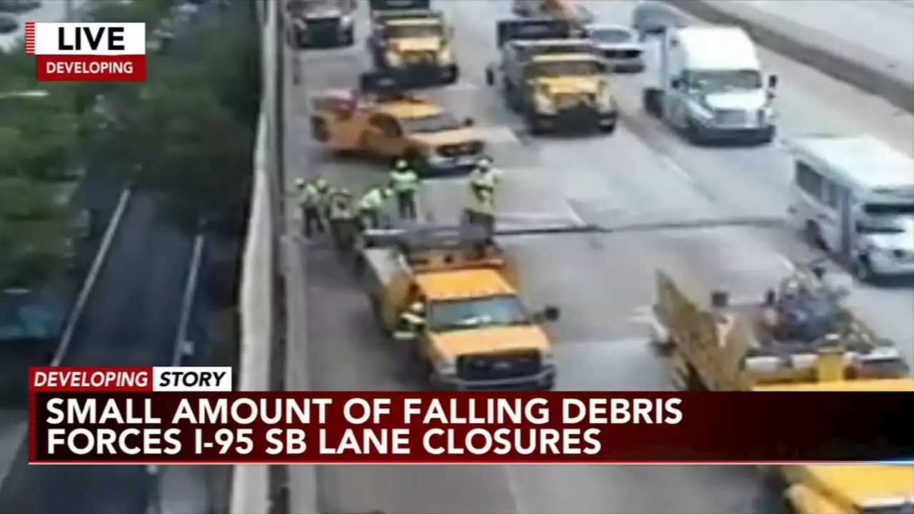 Small amount of falling debris leads to I-95 SB lane closures in Pennsport