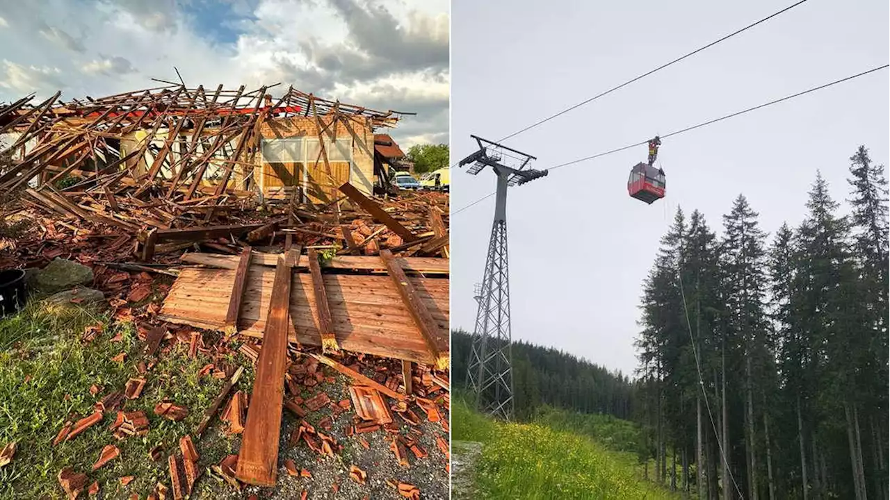 Nach Hitze Unwetter und Gewitter in Südostbayern, Tirol und Norditalien am 18./19. Juli - Erste Einsatzbilanz