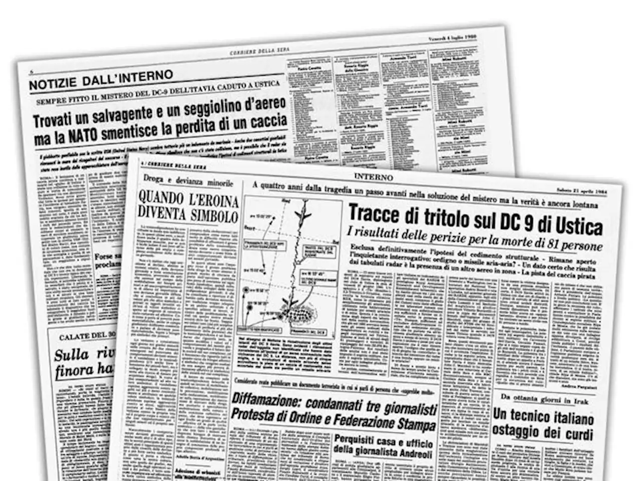 «Tracce di tritolo sul DC-9 di Ustica»: lo scoop sul «Corriere» del 21 aprile 1984