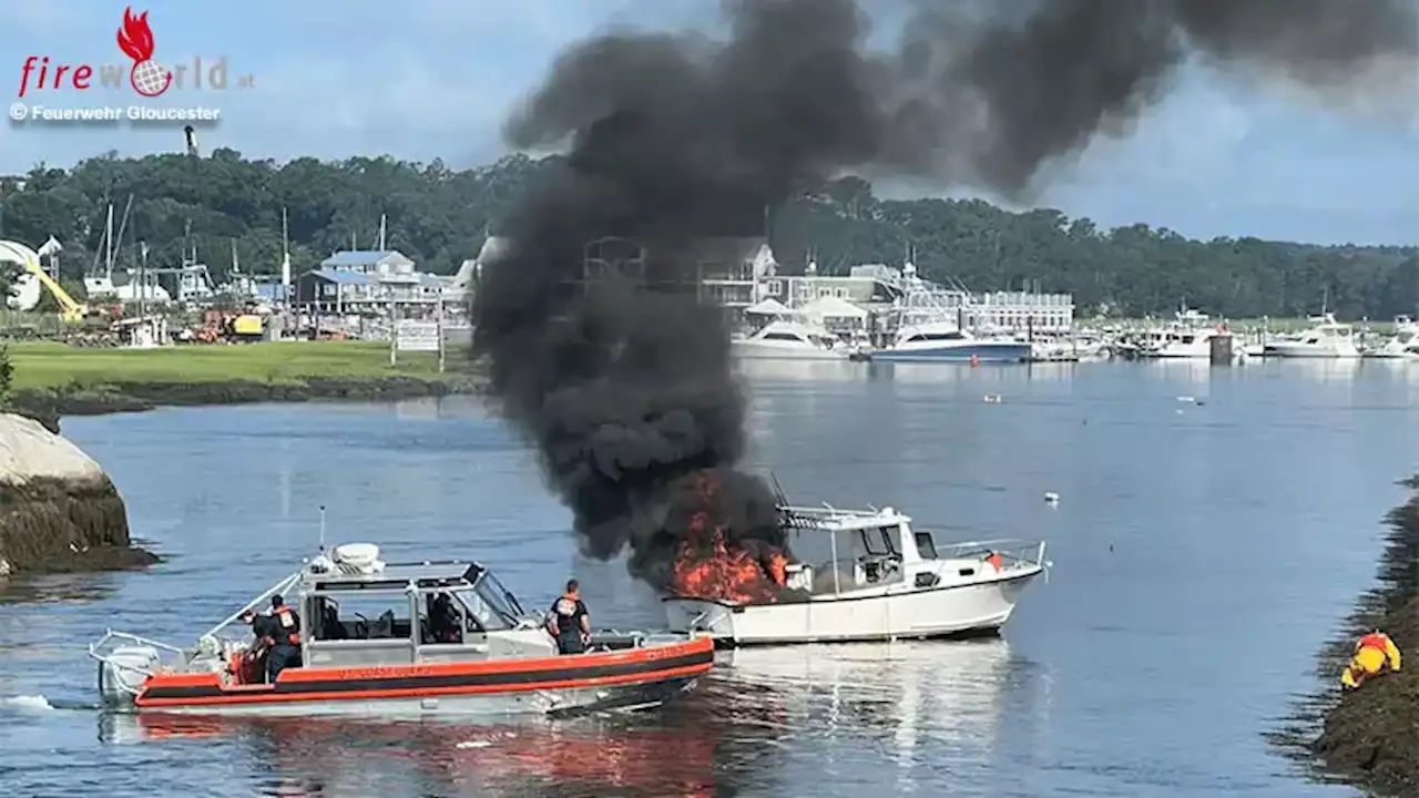 USA: Explosion auf Motorboot in Gloucester → zwei Menschen und Hund gerettet