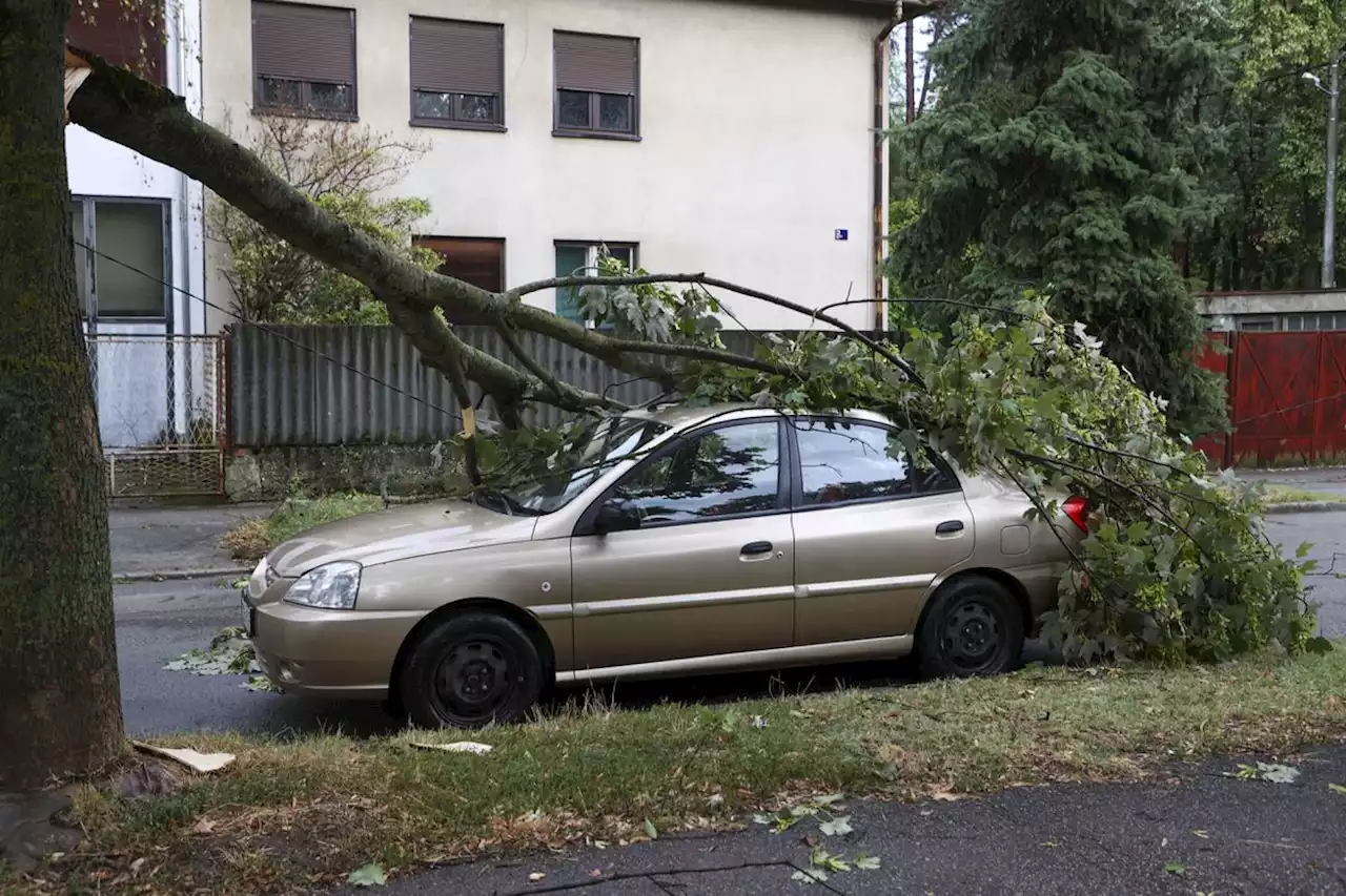 Powerful storm sweeps Croatia and Slovenia after days of heat, killing at least four people