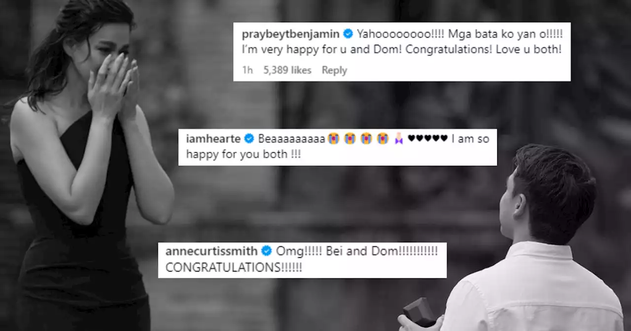 Bea and Dominic showered with warm wishes from Heart Evangelista, Anne Curtis, Vice Ganda and more