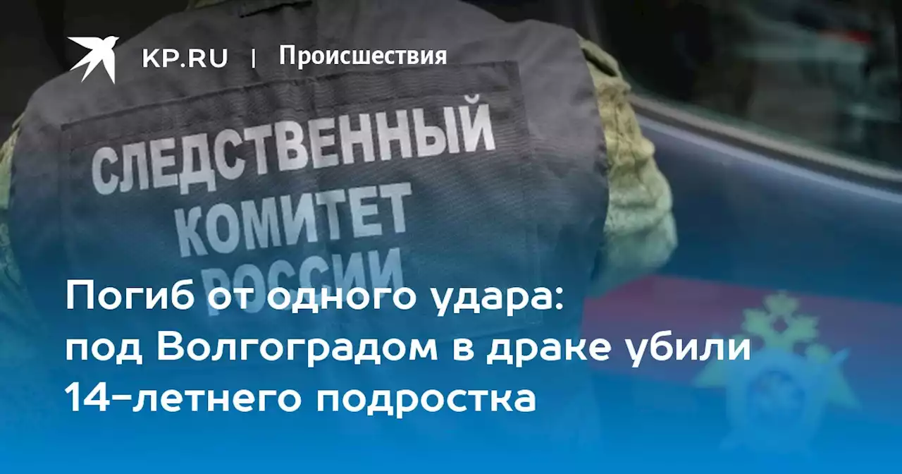 Погиб от одного удара: под Волгоградом в драке убили 14-летнего подростка