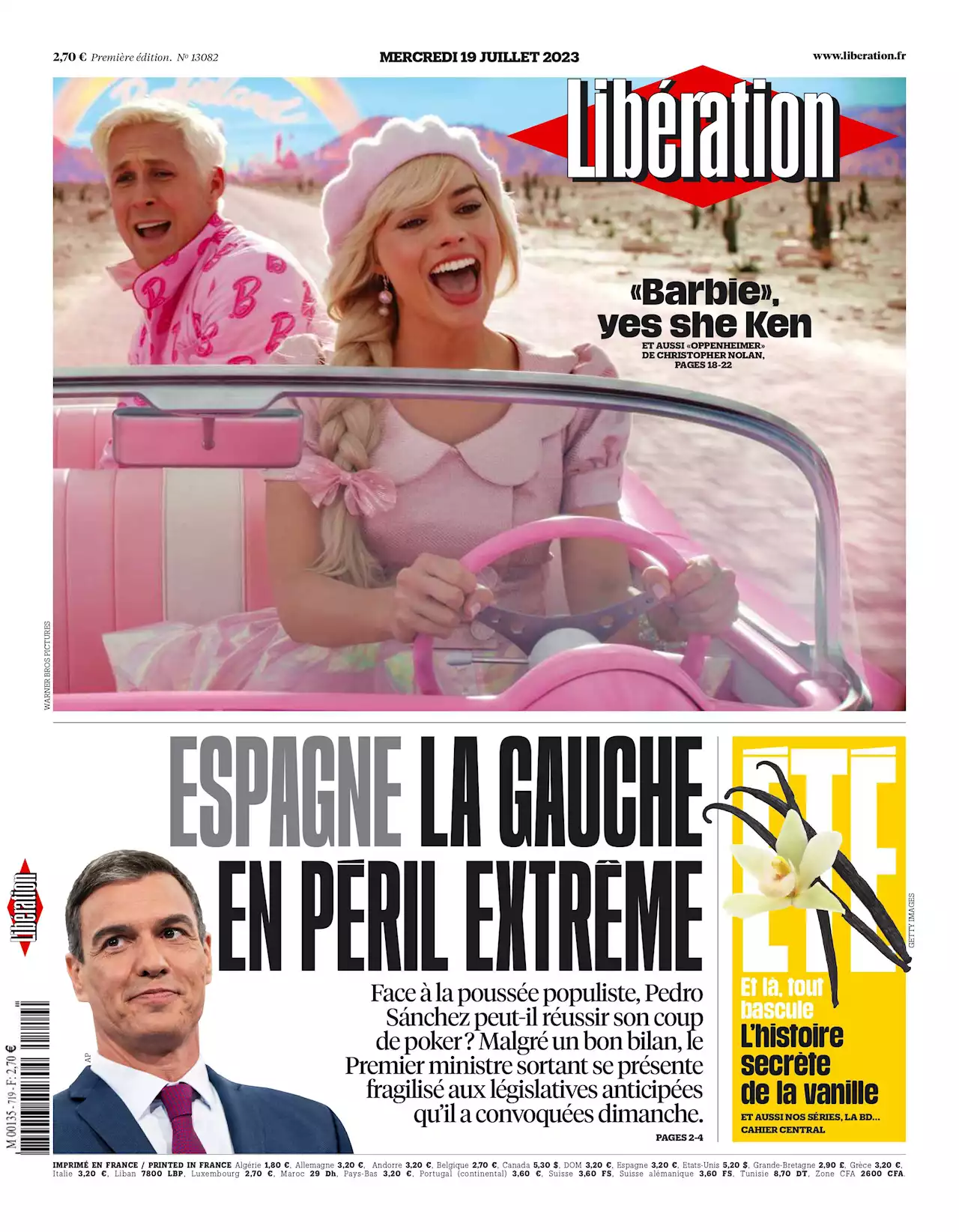 'La izquierda, en peligro extremo': la visión sobre el 23J del diario francés 'Liberation' en su portada de este miércoles