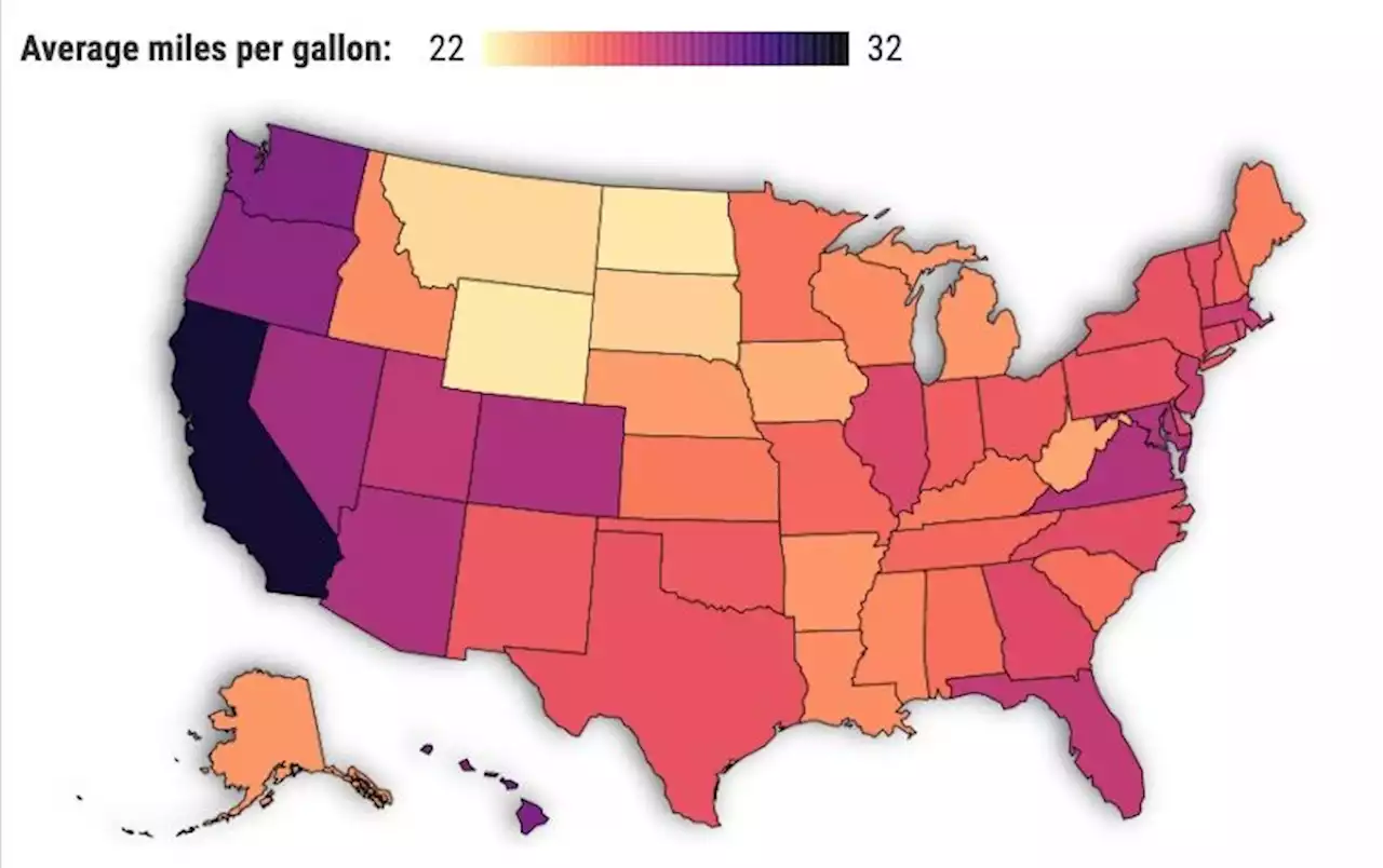 California cars are most fuel-efficient in US. Where are the gas guzzlers?